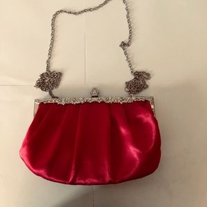 Fancy pink clutch bag